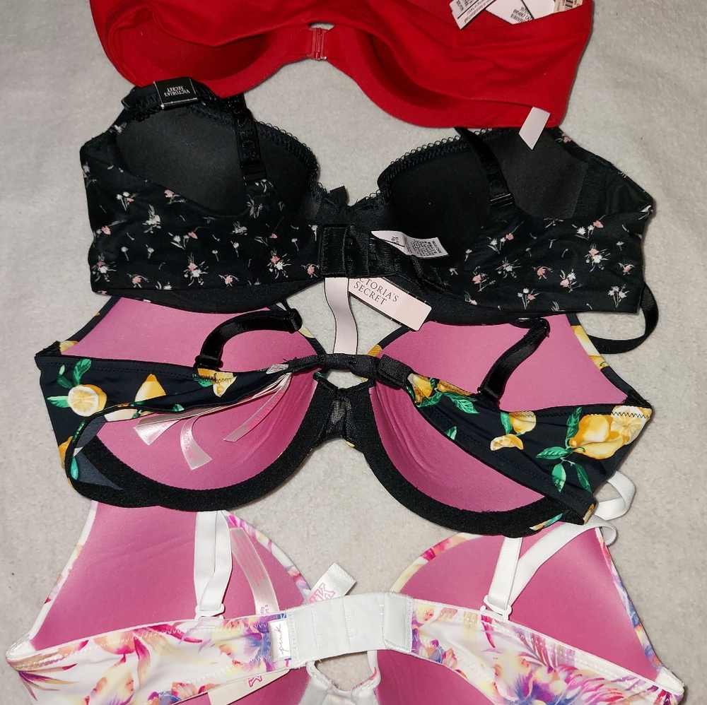 Victoria secret And PINK Bra size 32 C Bundle NWT - Picture 2 of 13